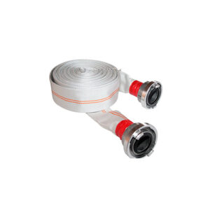 3 tommer brandslange med B STORZ med tekstilflet til pumpeopgaver rulle a 15 meter Oe76 mm. Ben dia. 89 mm Hvid