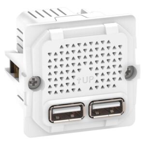 FUGA dobbelt 5V USB lader 2100 mA 1 modul uden afdaekning produkt