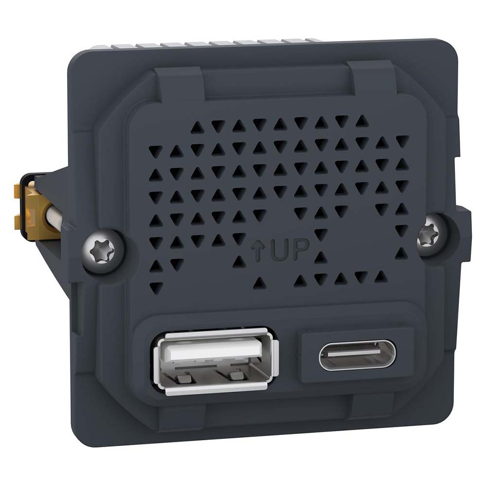 USB-opladningspunkt i gråt design