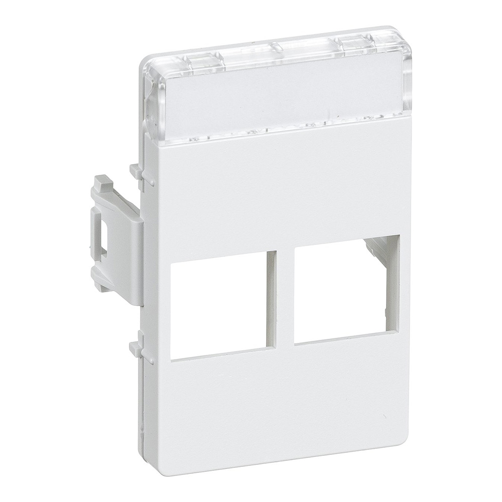 CLICLINE Dataudtag for 2x Actassi RJ45 15 modul hvid produkt