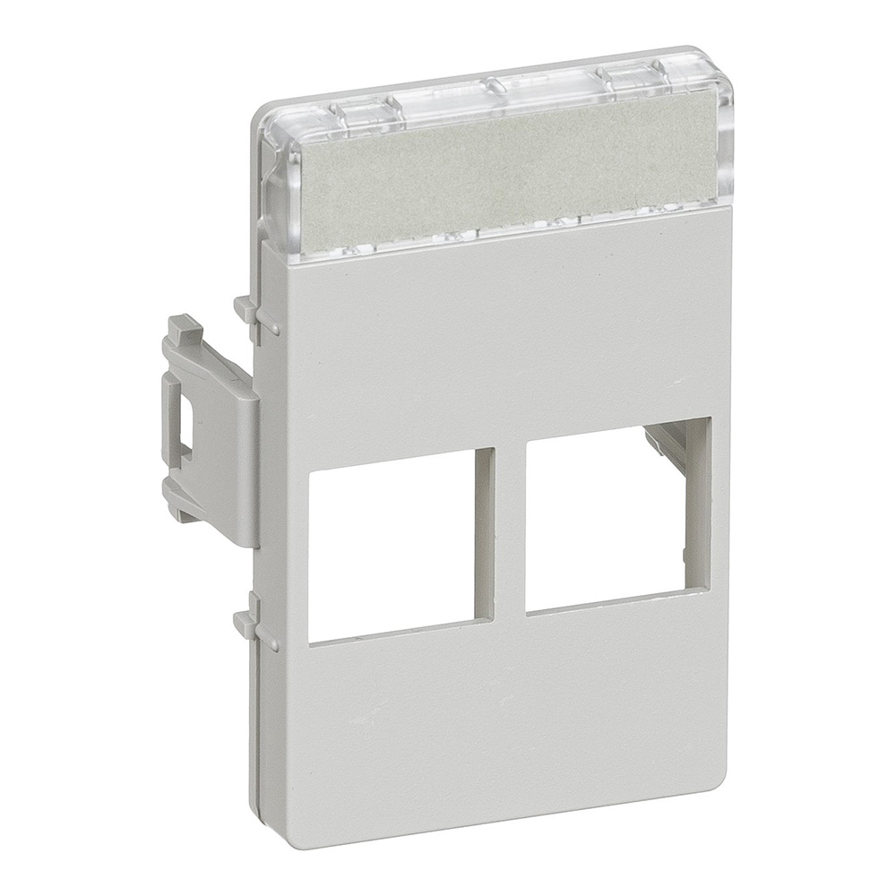 CLICLINE Dataudtag for 2x Actassi RJ45 15 modul lysegraa produkt