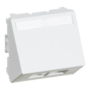 CLICLINE Dataudtag for 2x Actassi RJ45 15 modul vinklet hvid produkt