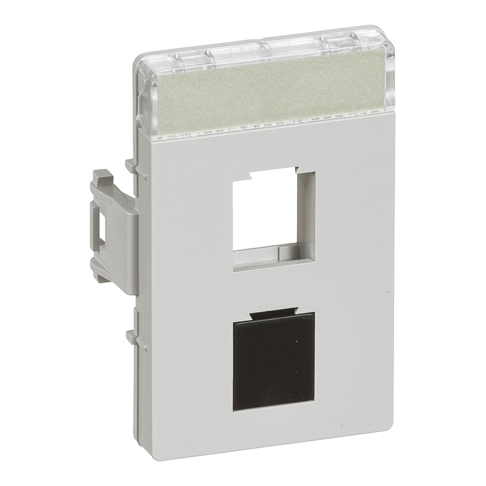CLICLINE Dataudtag for 2x Keystone RJ45 1 modul lysegraa produkt