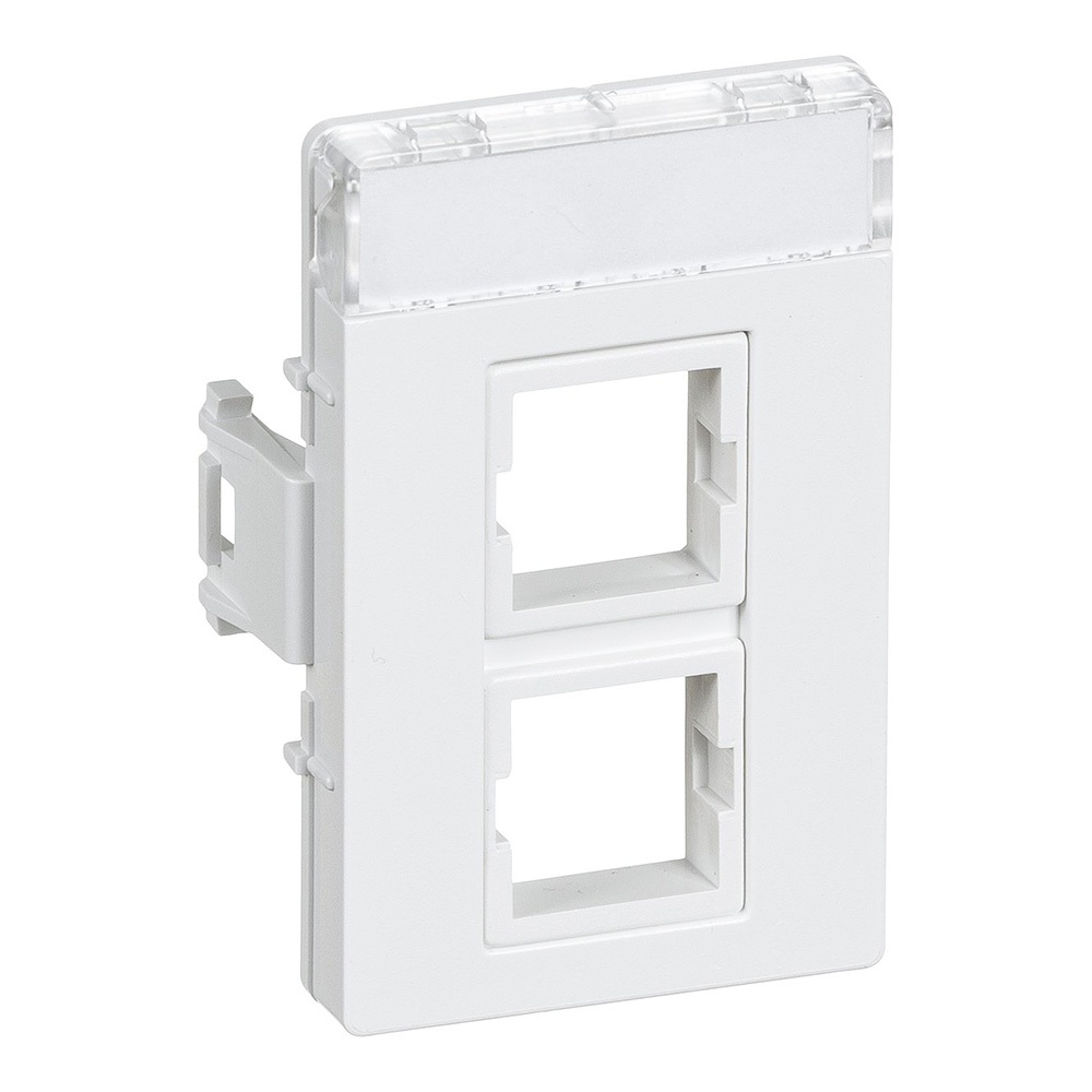 CLICLINE Dataudtag for 2x SYSTIMAX RJ45 1 modul hvid produkt