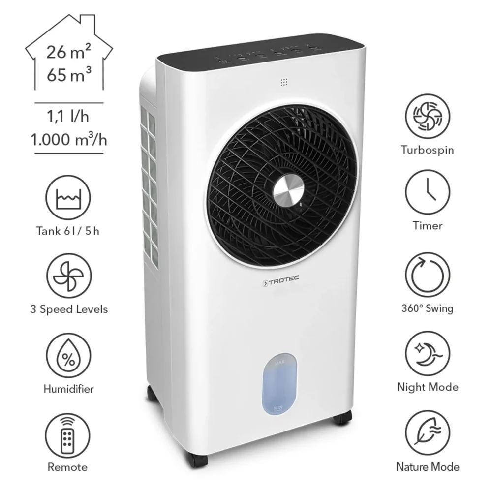 Trotec aircooler, luftkøler, luftfugter pae 31 - image 2