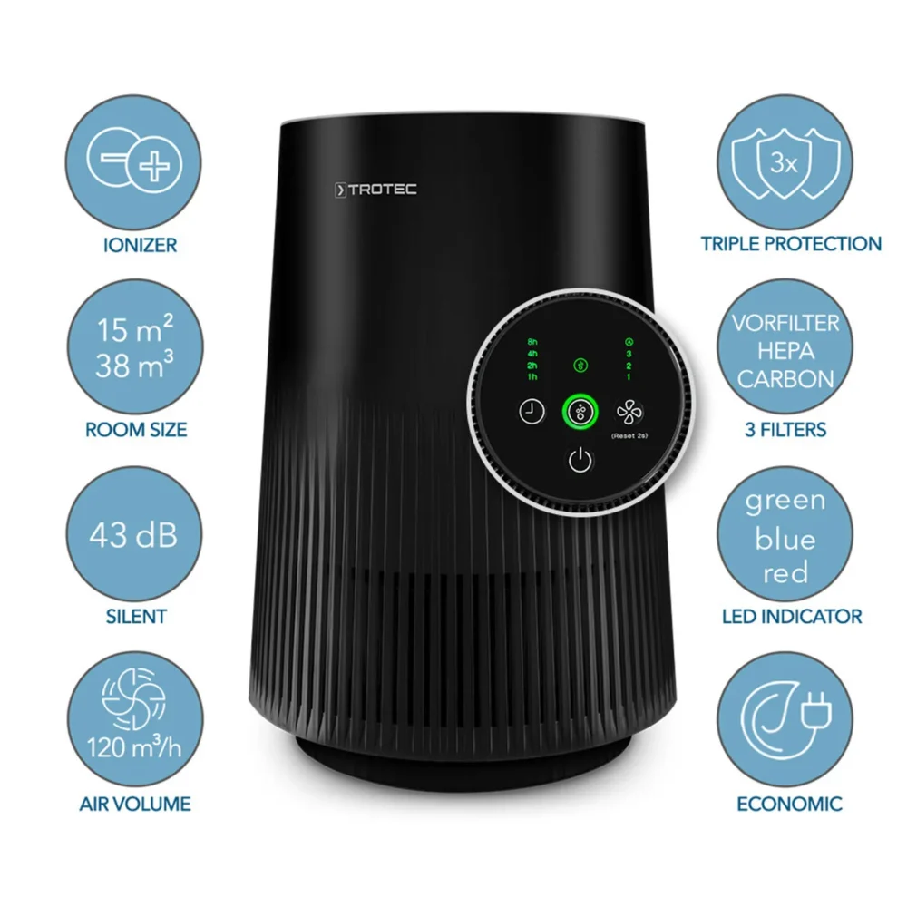 Trotec design-luftrenser airgoclean® 11 e med hepa-filter Design luftrenser airgoclean® 11 e med hepa filter 131050 1724133182