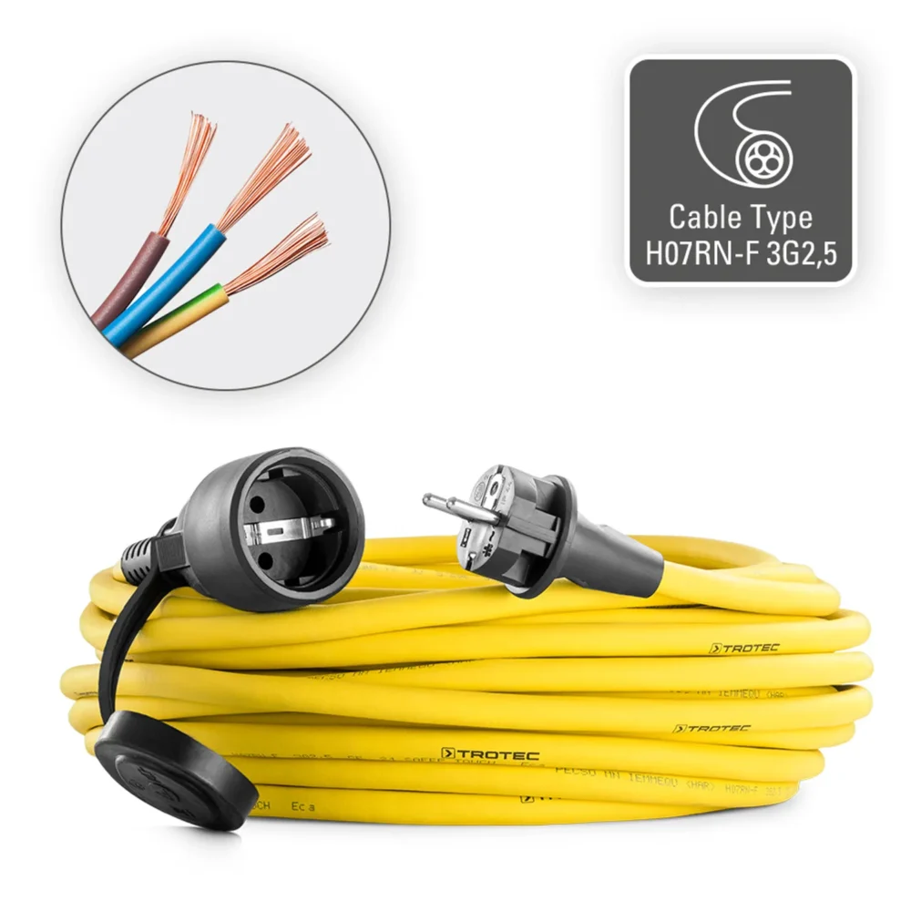 Professionel forlængerledning 20 m 230 v 2,5 mm² made in germany 152632 1662369108