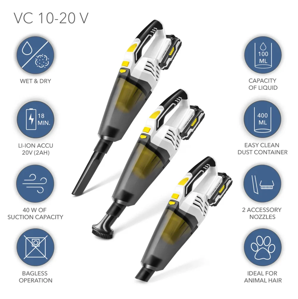 Batteridrevet håndstøvsuger vc 10 20v 139847 1630320969