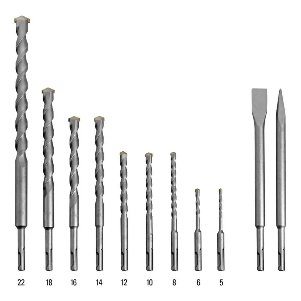Bore og mejsel sæt, 11 dele 68530 1507646252