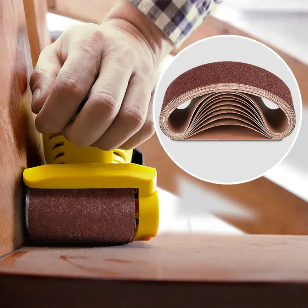 Sæt med båndslibepapir 10 stk. 533x76mm 108267 1565682357