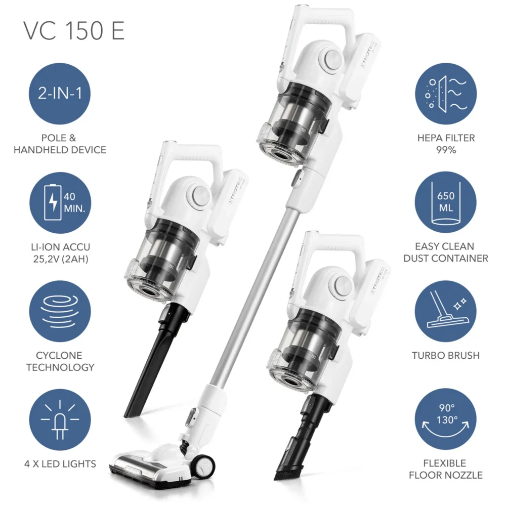 Trådløs opretstående støvsuger vc 150 e 126441 1602515580
