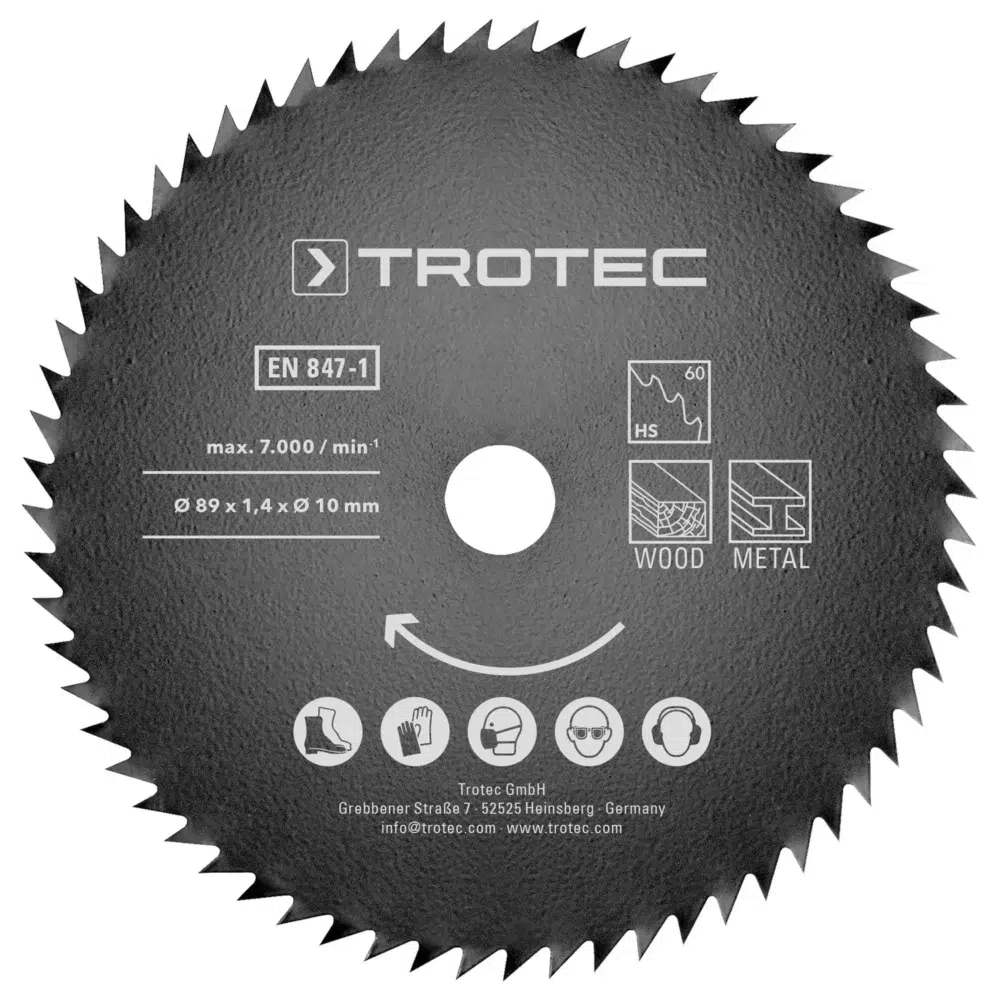 Træ cirkulært savblad sæt 1 hss ø 89 mm, 2 delt 126190 1700053193