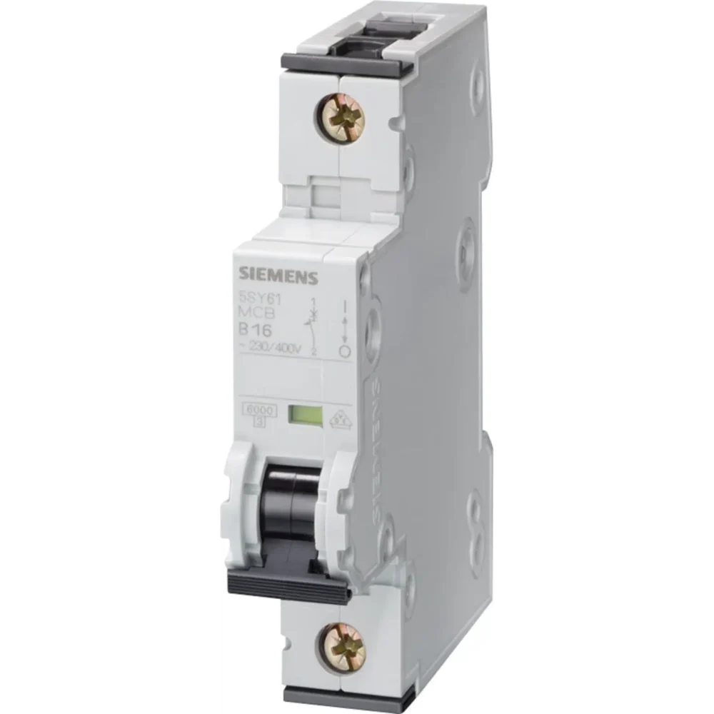 Siemens automatsikring b 6a 1p 6ka 1m 5sy6106-6 Automatsikring b 6a 1p 6ka 1m