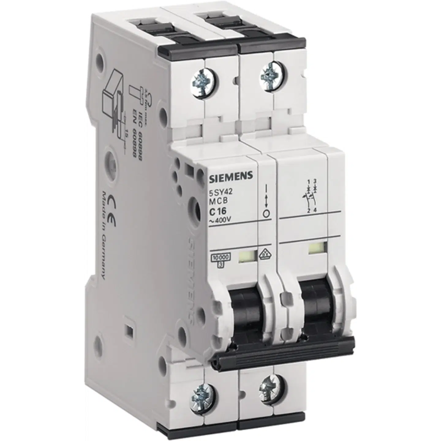 AUTOMATSIKRING C 2A 2P 10KA 2M