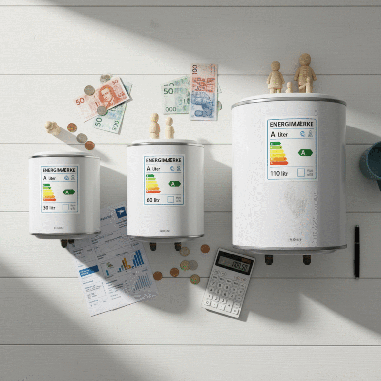 Varmtvandsbeholder prisguide: Køb den rigtige størrelse