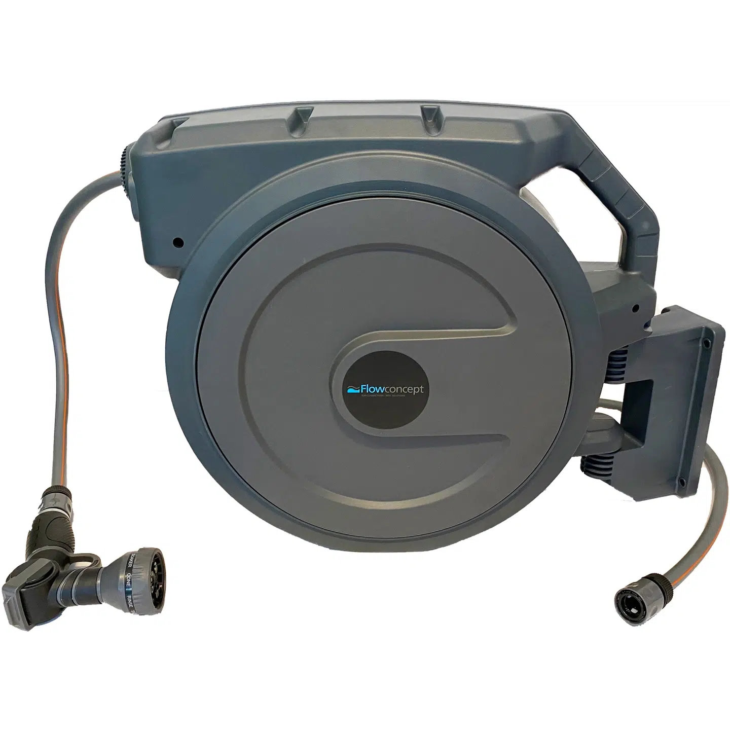 AUT. SLANGEOPRULLER GRÅ PLAST, 8 BAR 12