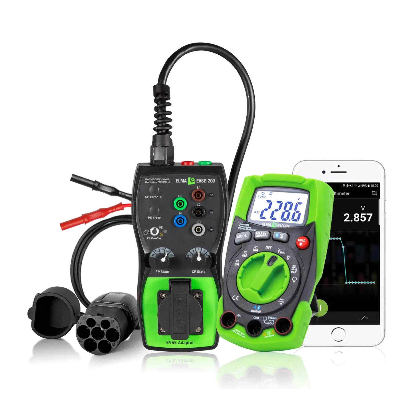 SÆT MED ELMA 6100EVSE OG EVSE 200