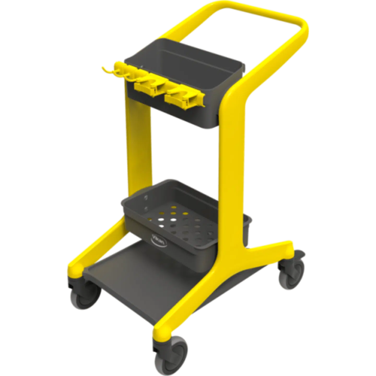 VIKAN RENGØRINGSVOGN HYGO 780 MM GUL