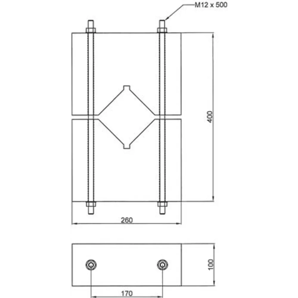 Betonplade fundament komplet ø100 140mm4