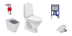 Toiletter, sæder og cisterner