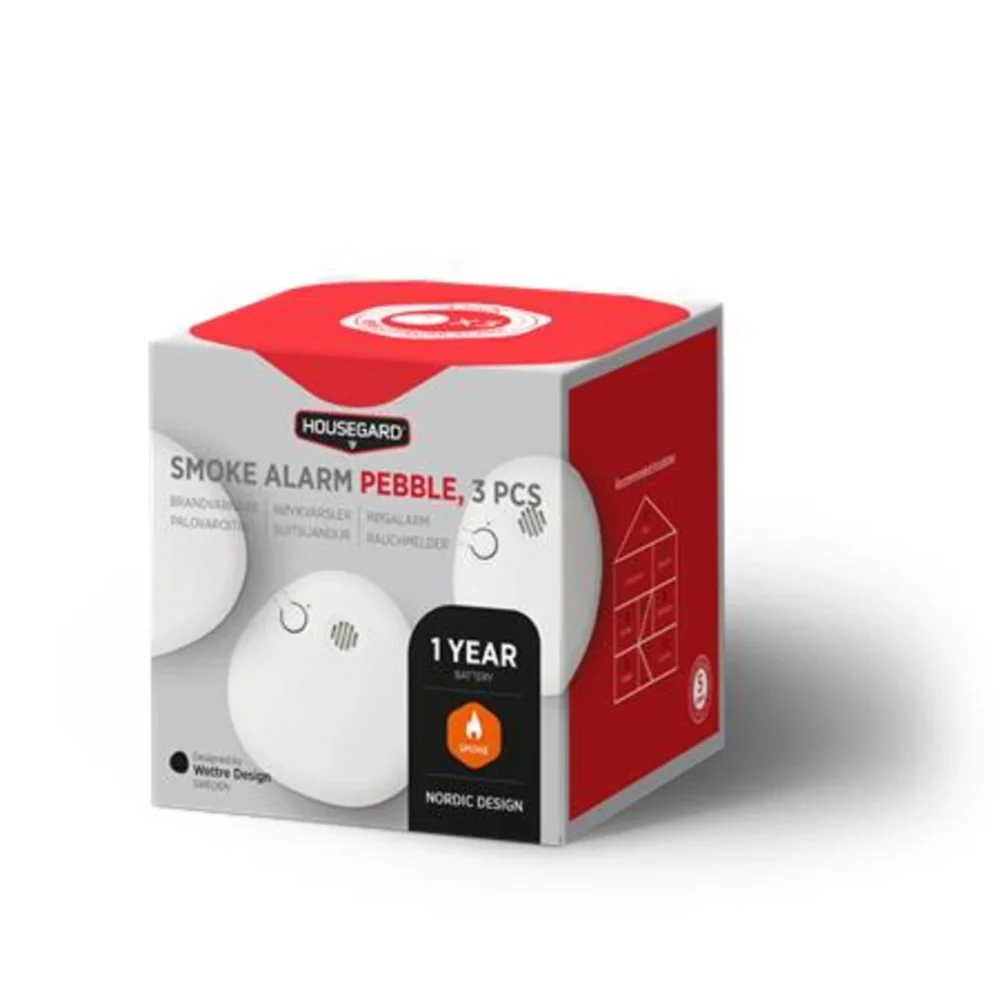 Pebble optisk røgalarm, 3 pak3