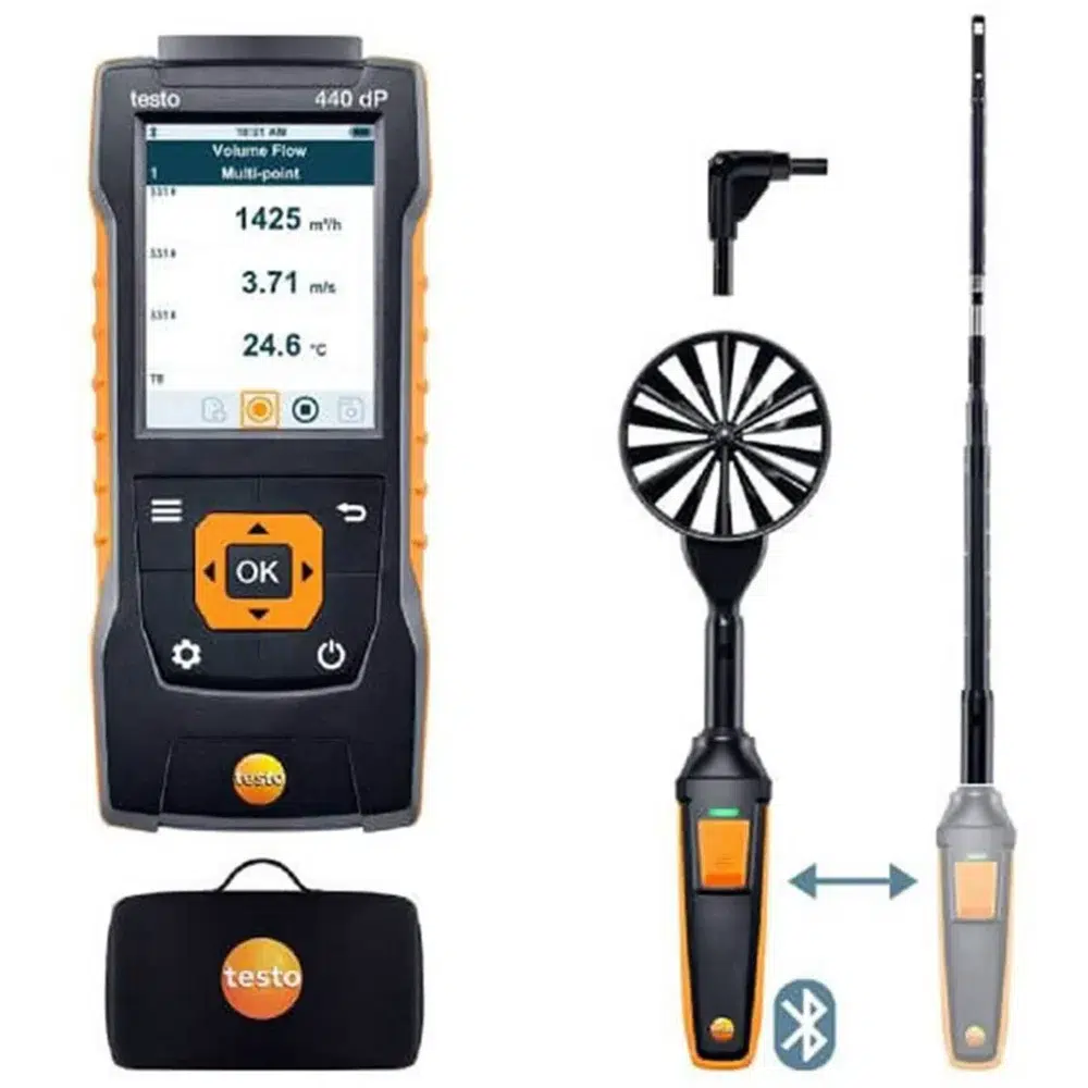 B & b testo 440 delta p flow kombisæt 1 med bt Testo 440 delta p flow kombisæt 1 med bt