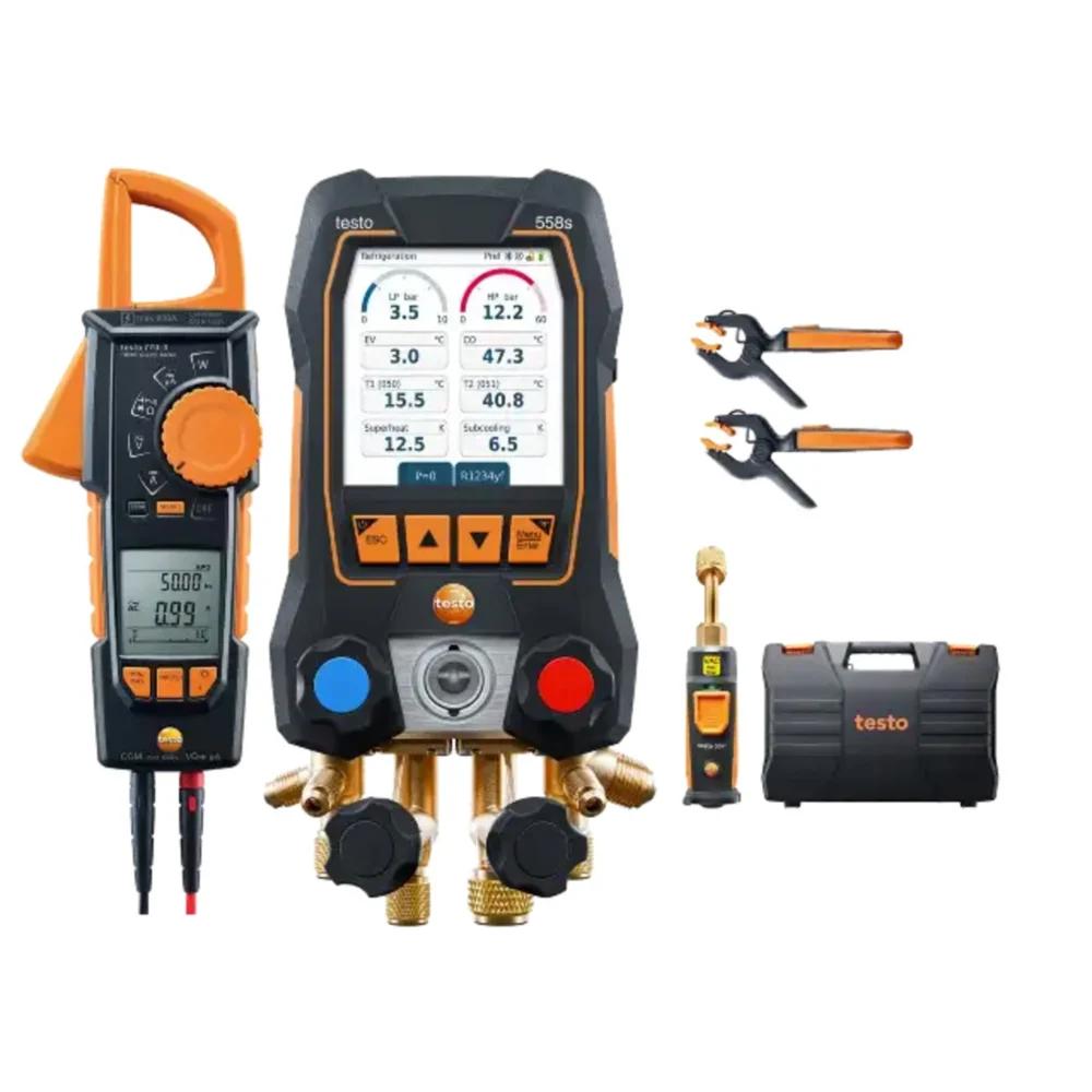 Testo 558s smart vacuum kit med tangamp.