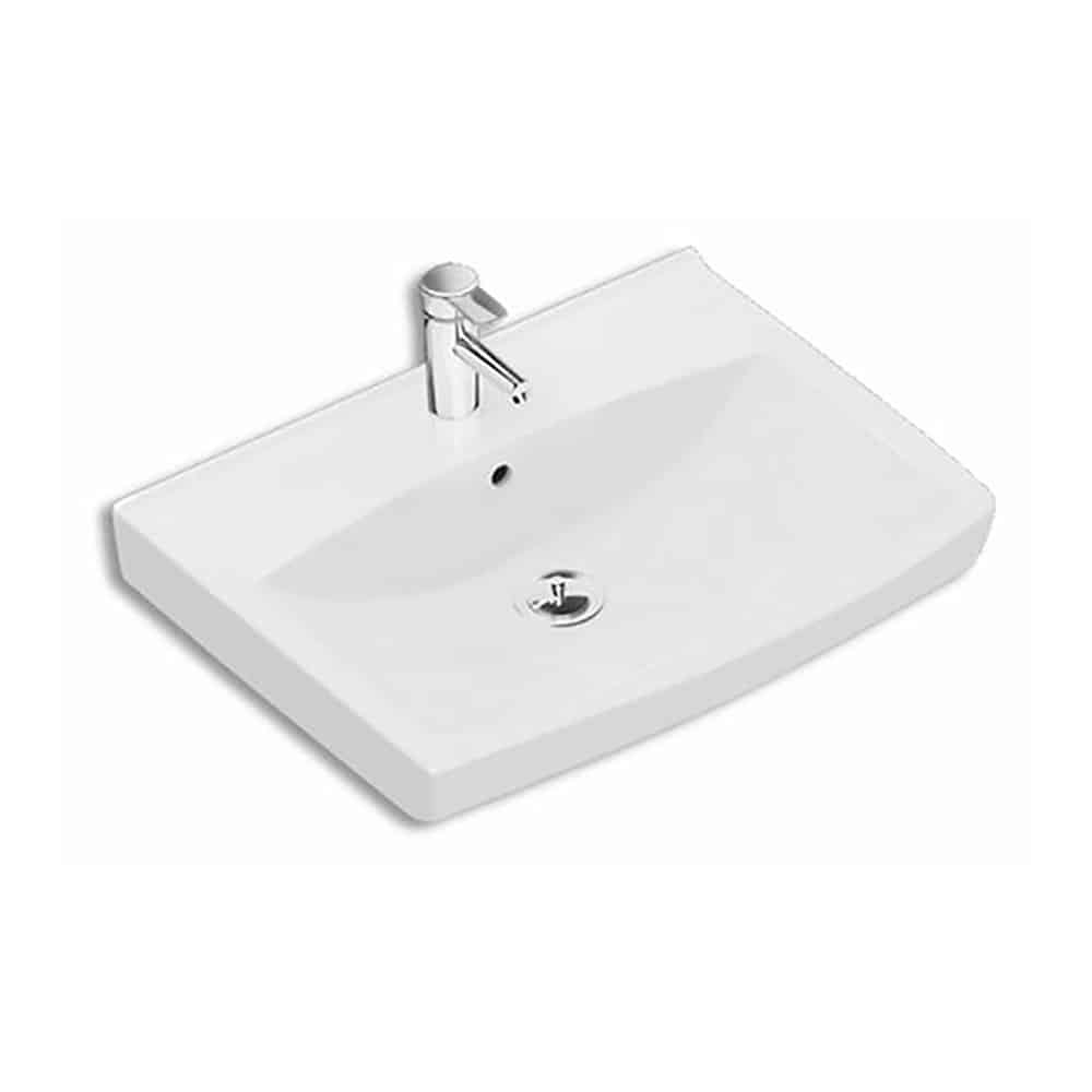 Ifö Spira håndvask lige 570 x 435 mm. 15022 montering bolte eller bæringer, med hanehul og overløb.