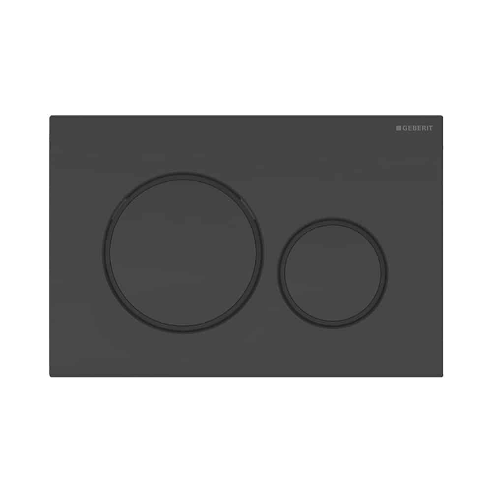 GEBERIT SIGMA20 betjeningsplade 246x164x12mm sort-matsort-sort