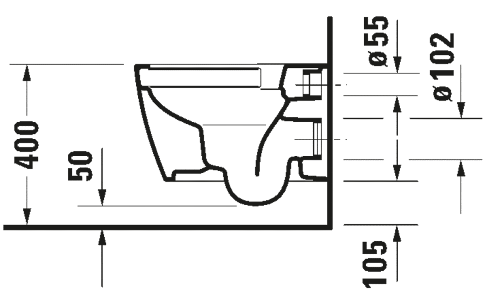 Duravit me by starck compact hængeskål hygplus, mat hvid