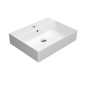 GSI Kube X håndvask 60x47cm Med hanehul og antibakteriel glasur