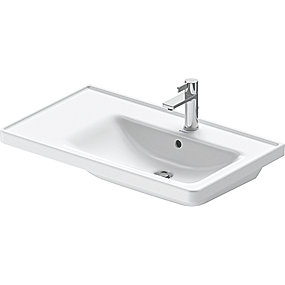 Duravit D-Neo møbelvask 800x170x480mm, med overløb, 1 hanehul, glaseret, hvid højglans