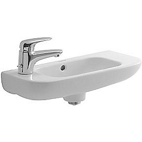 Duravit D-code håndvask 500x220 mm. Hanehul i venstre side