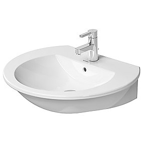 Duravit Darling New håndvask, 650x540 mm, med Wondergliss