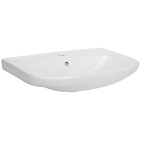 Vitra håndvask 570x425mm. Hvid porcelæn.