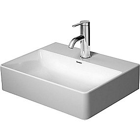 Duravit DuraSquare håndvask 45x35cm uden overløb og hanehul, slebet bund