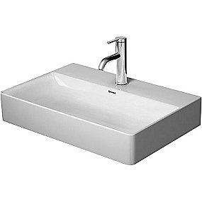Duravit DuraSquare håndvask 60x40cm uden overløb og hanehul med WonderGliss