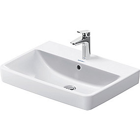 Duravit NO.1 håndvask 650mm 1 hanehul, med overløb, hvid