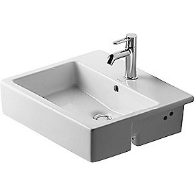 Duravit Vero vask 55cm til halv nedf 1 hanehul