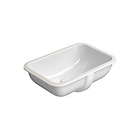 GSI Classic Håndvask til underlimning 500x350mm med overløb