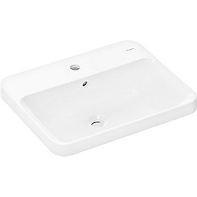 hansgrohe Xuniva Q Nedfældet håndvask 550x450 mm med hanehul & overløb hvid