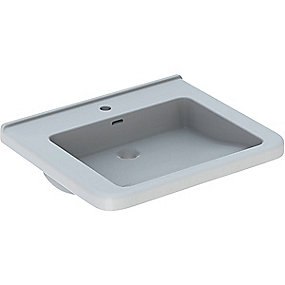 GEBERIT Renova comfort square håndvask 600x550x155mm hvid KeraTect