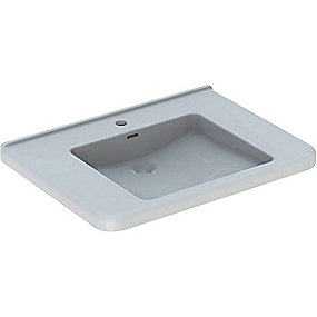 GEBERIT Renova comfort square håndvask 750x550x155mm hvid KeraTect