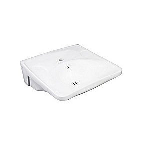 Gustavsberg hospitalsvask 600x600mm, porcelæn hvid