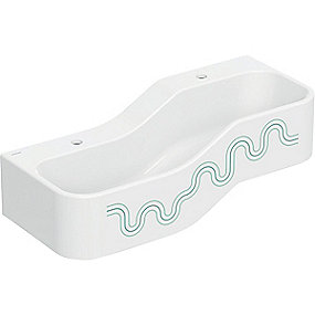 GEBERIT Bambini lege- & vaskekumme 900x390mm med to vaskepladser, lavere vask til venstre