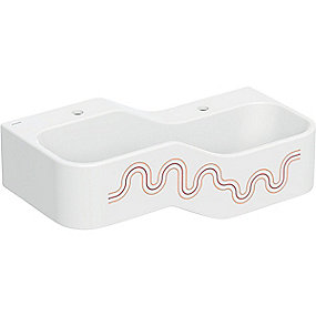 GEBERIT Bambini lege- & vaskekumme 900x390mm med to vaskepladser, lavere vask til højre