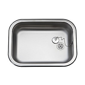 Intra Juvel køkkenvask 540 x 400mm rustfri Mat med prop