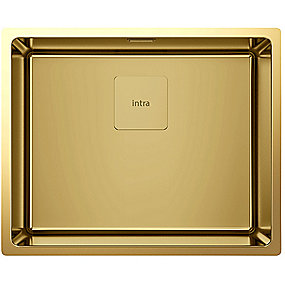 Intra Juvel LINEA køkkenvask 520x380x180mm nedf/plan/underl messing