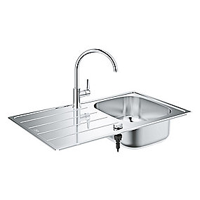 GROHE K200 set stålvask 45 1.0 vendb satin