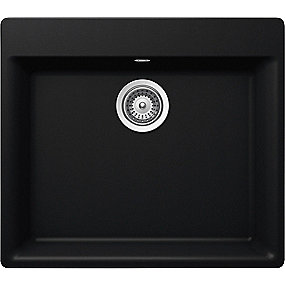 Intra Juvel MONO køkkenvask 600x530mm med strainer. sort
